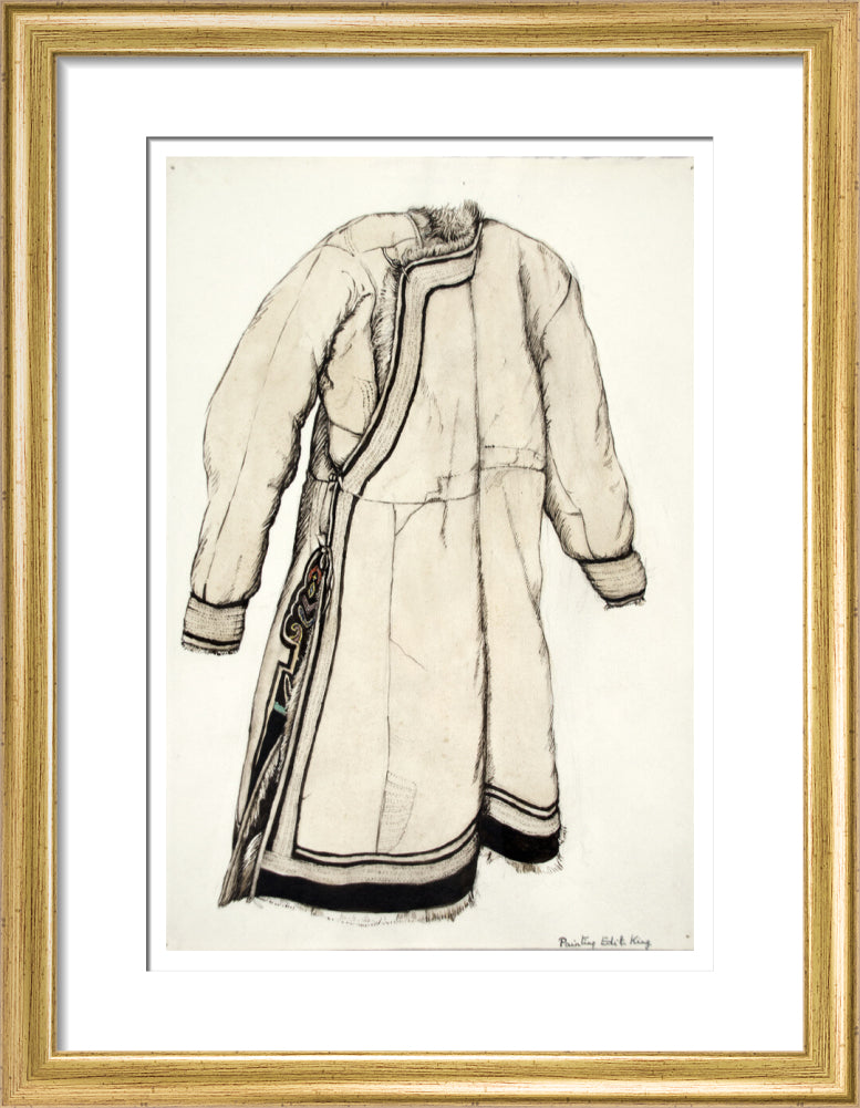 Paintings and drawings of Mongolian clothing - Art print