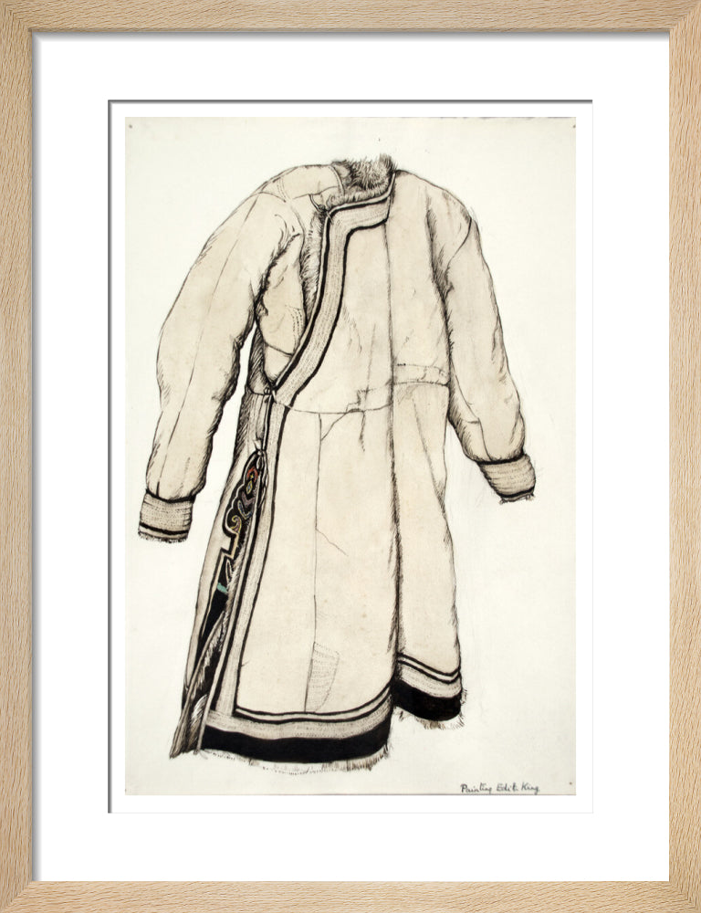 Paintings and drawings of Mongolian clothing - Art print