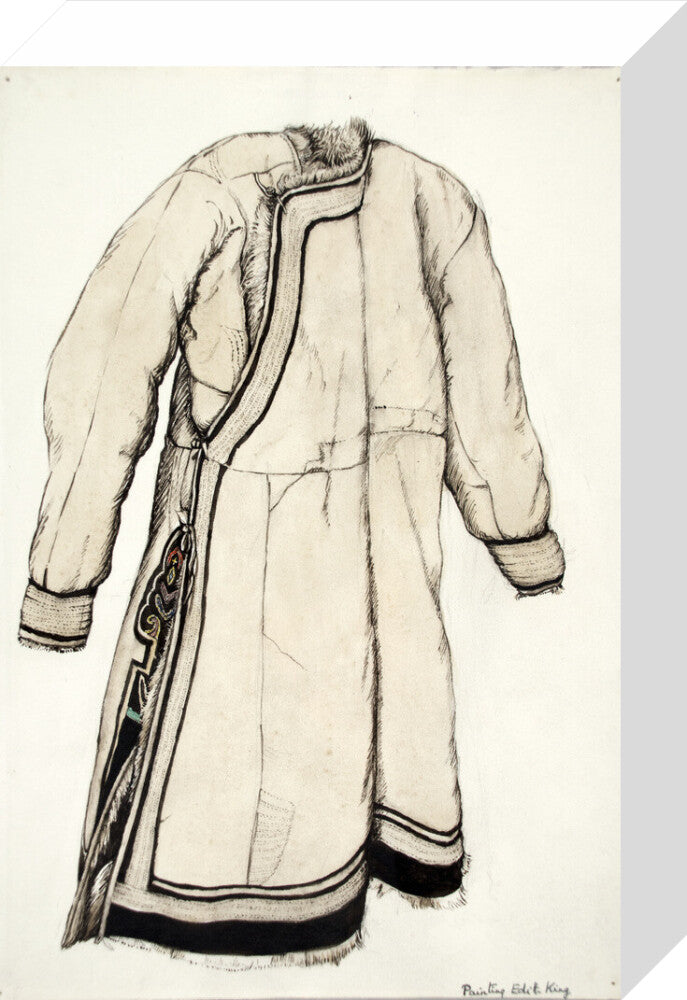 Paintings and drawings of Mongolian clothing - Art print