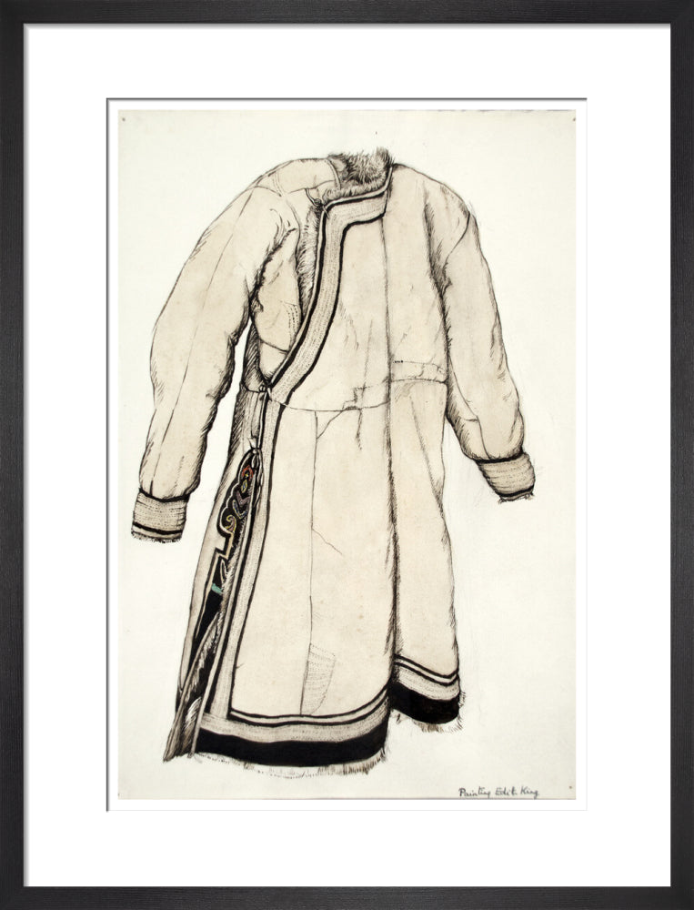 Paintings and drawings of Mongolian clothing - Art print