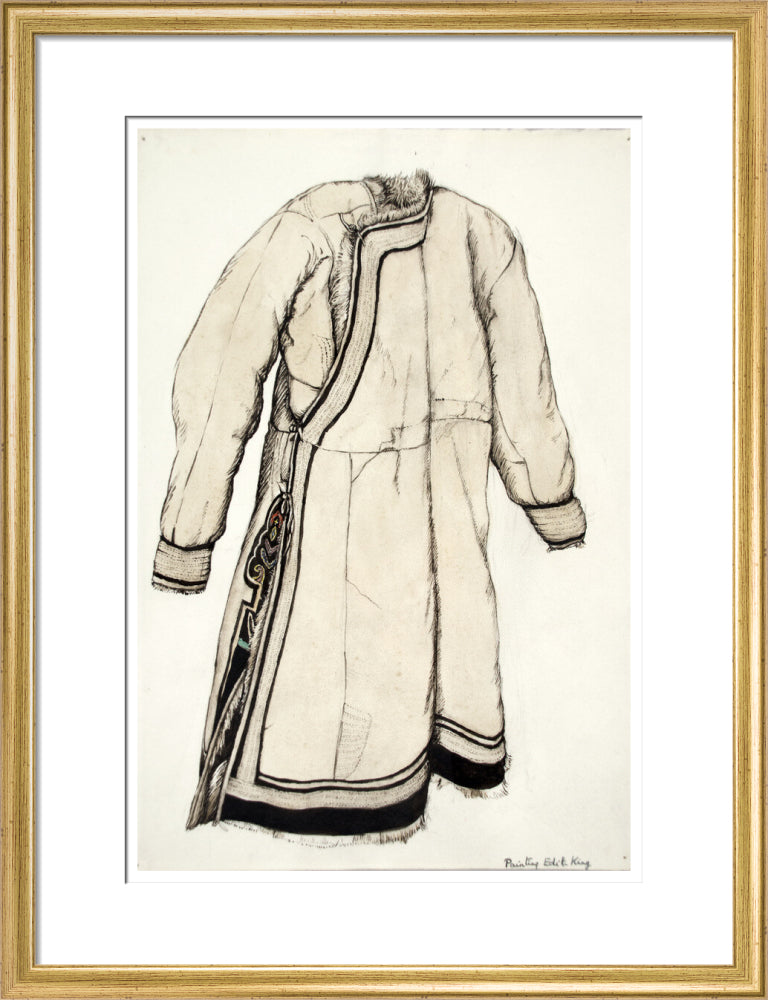 Paintings and drawings of Mongolian clothing - Art print