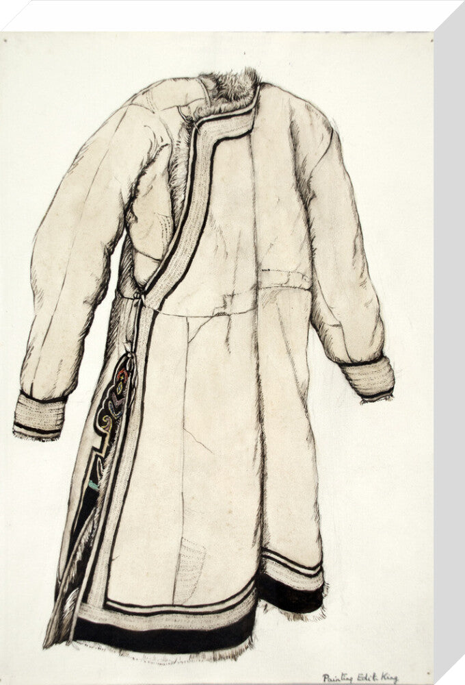 Paintings and drawings of Mongolian clothing - Art print