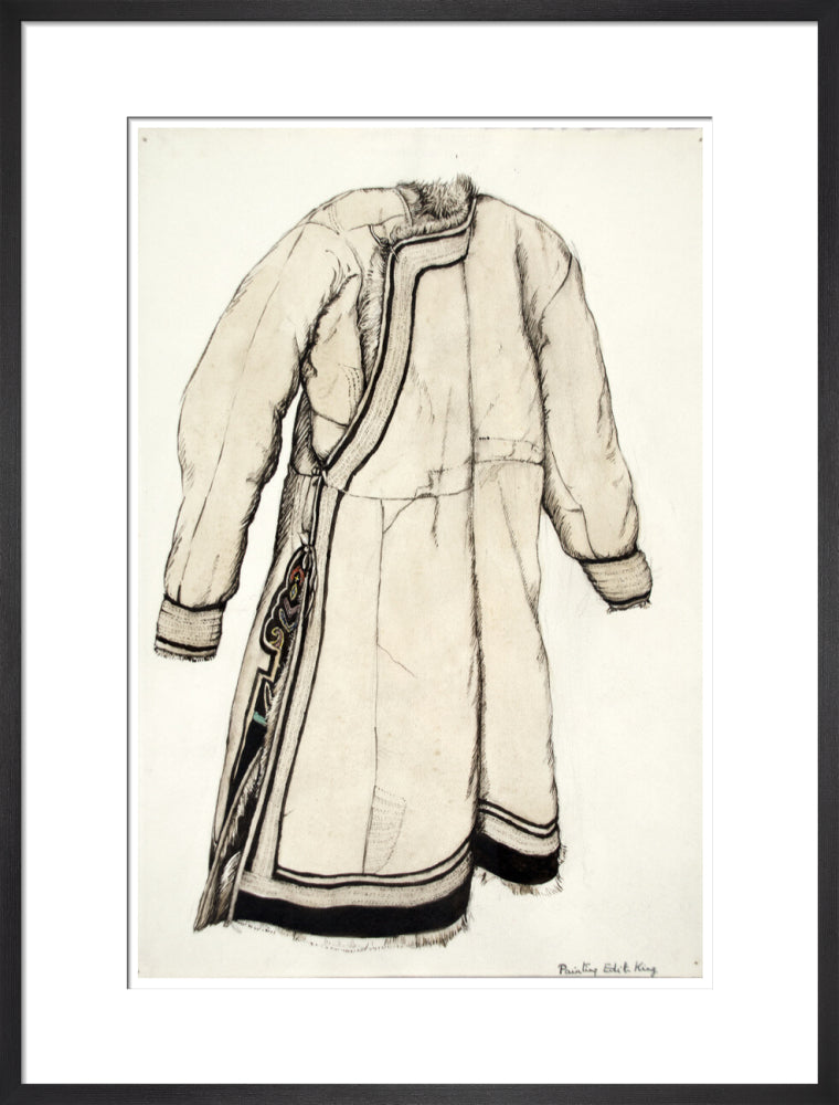 Paintings and drawings of Mongolian clothing - Art print