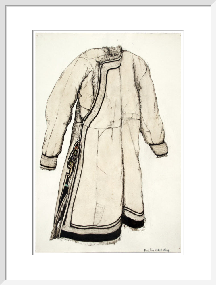 Paintings and drawings of Mongolian clothing - Art print