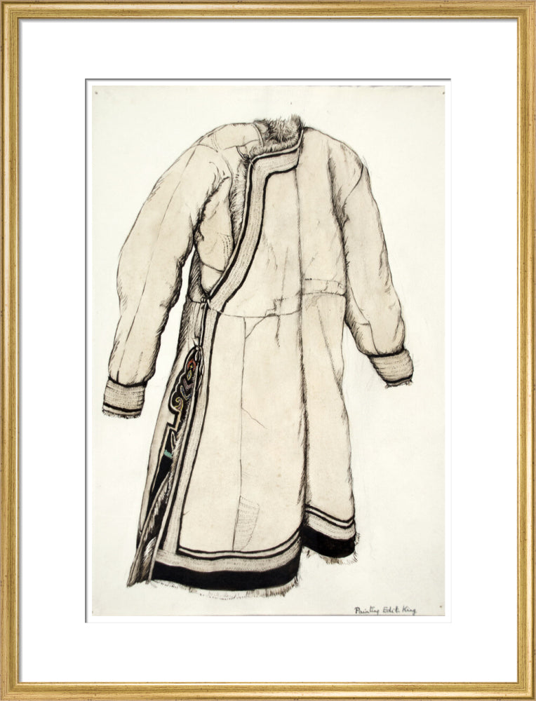 Paintings and drawings of Mongolian clothing - Art print