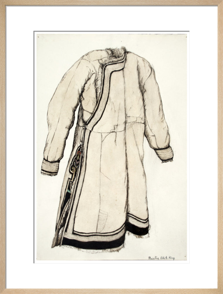 Paintings and drawings of Mongolian clothing - Art print