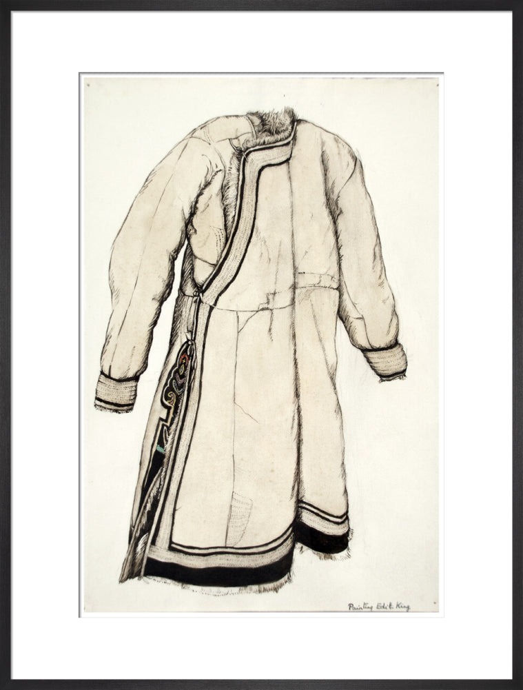 Paintings and drawings of Mongolian clothing - Art print