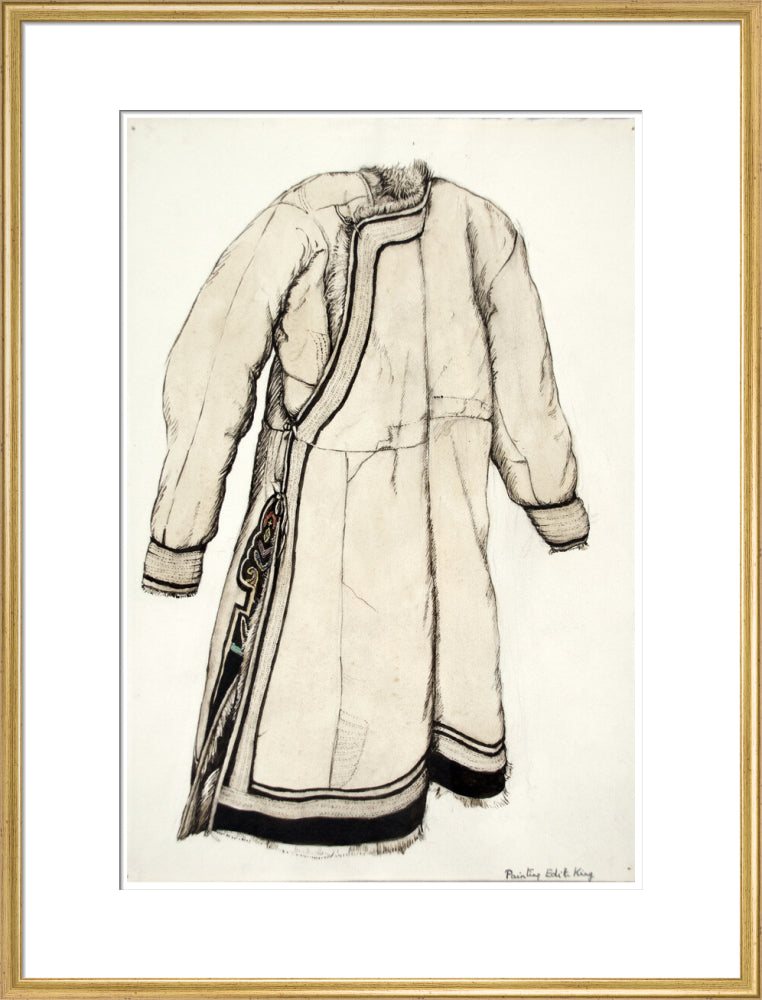 Paintings and drawings of Mongolian clothing - Art print