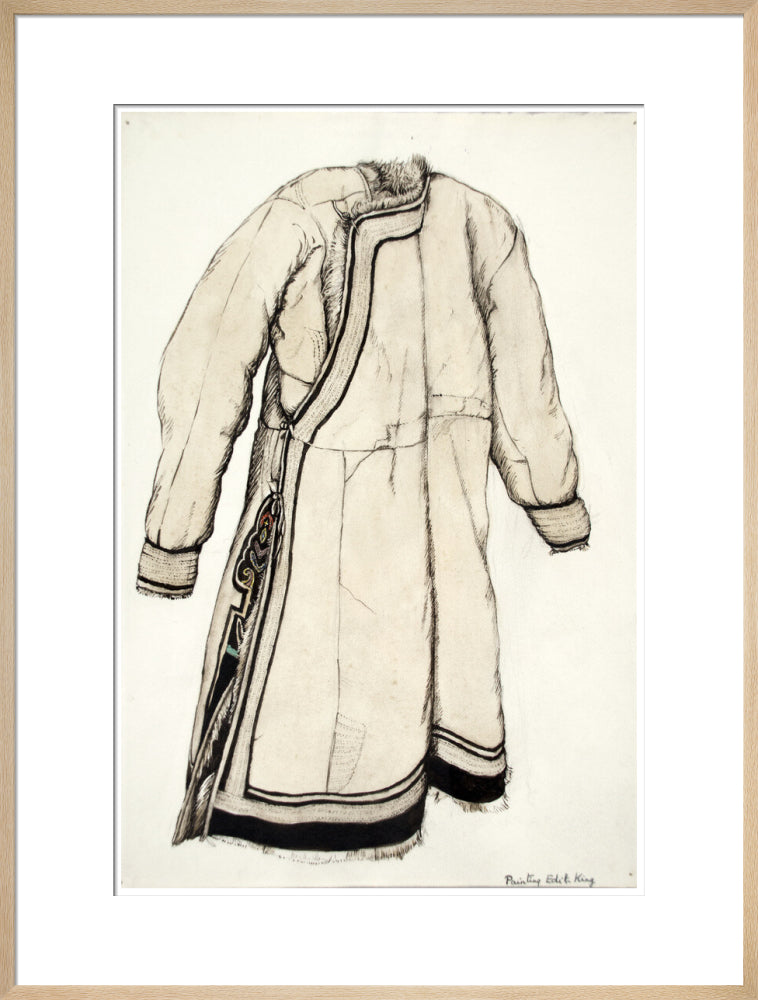 Paintings and drawings of Mongolian clothing - Art print