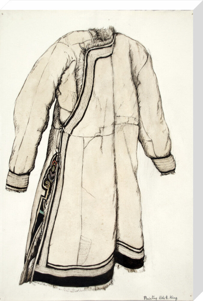 Paintings and drawings of Mongolian clothing - Art print