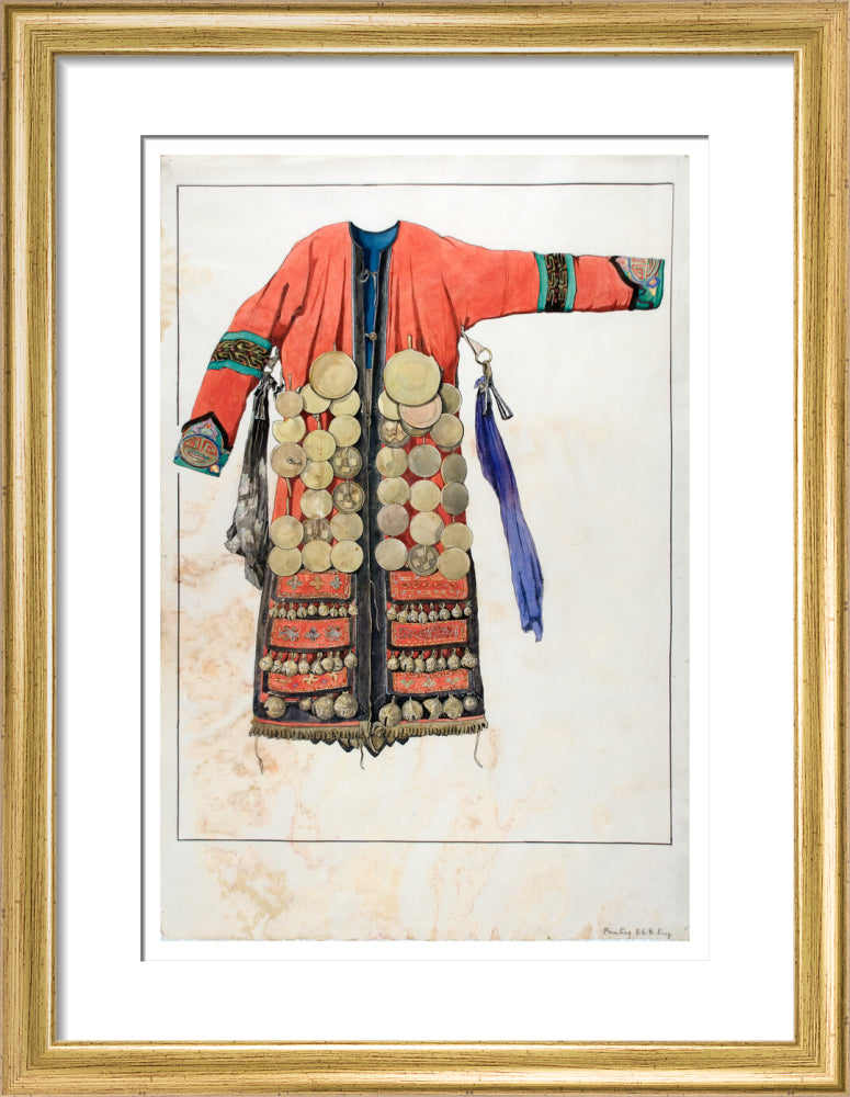 Watercolour of a Numinchen Shamaness costume - Art print