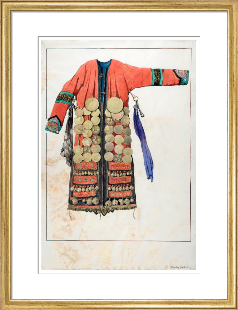 Watercolour of a Numinchen Shamaness costume - Art print