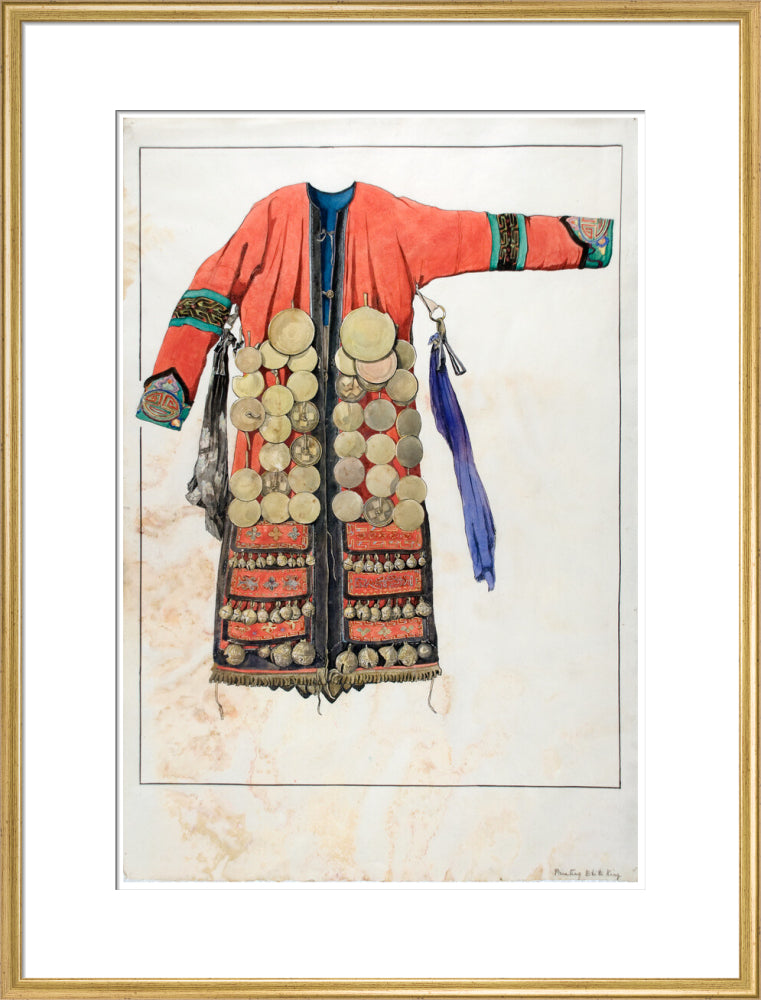 Watercolour of a Numinchen Shamaness costume - Art print