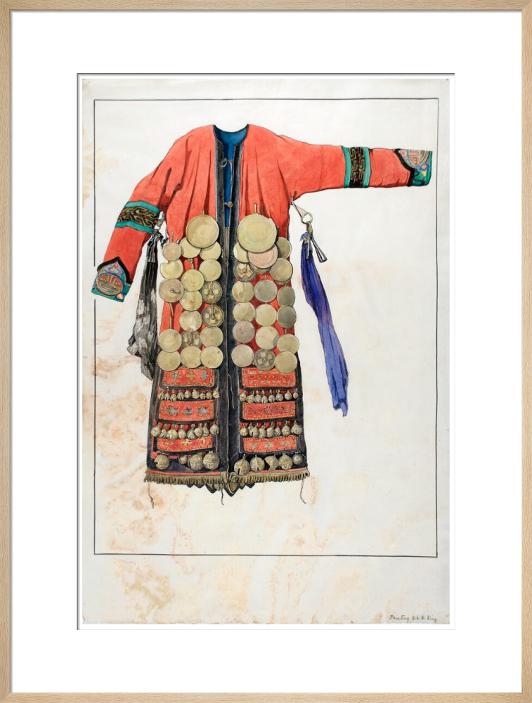 Watercolour of a Numinchen Shamaness costume - Art print