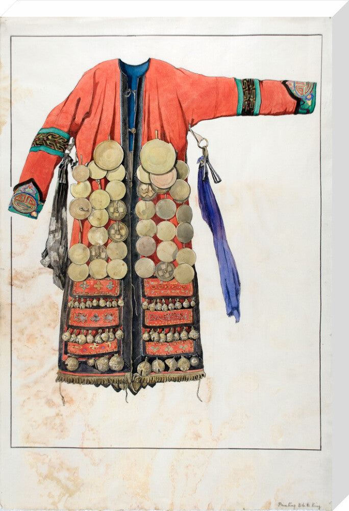 Watercolour of a Numinchen Shamaness costume - Art print