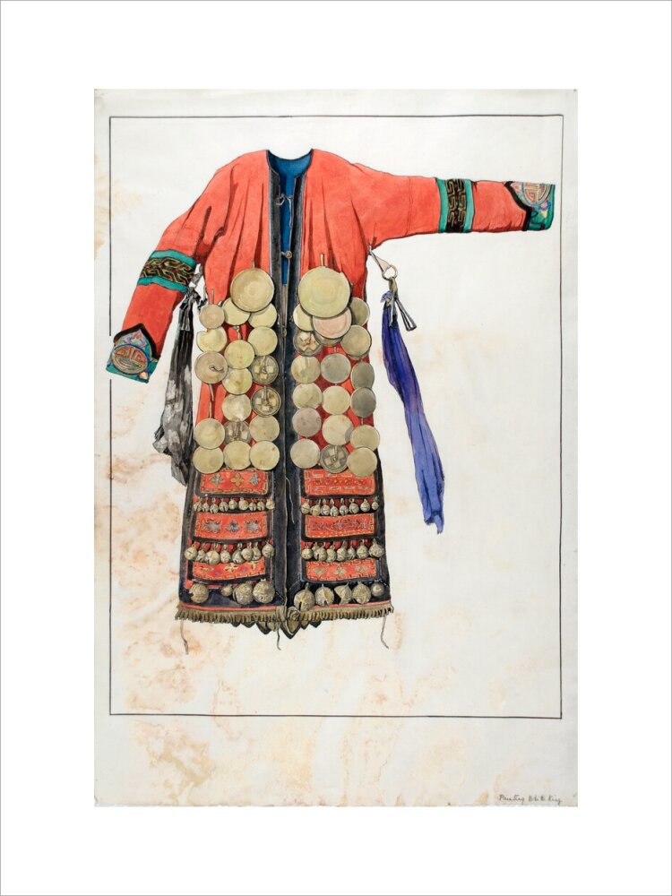 Watercolour of a Numinchen Shamaness costume - Art print