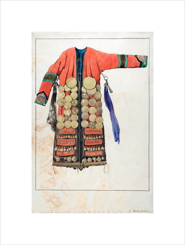 Watercolour of a Numinchen Shamaness costume - Art print