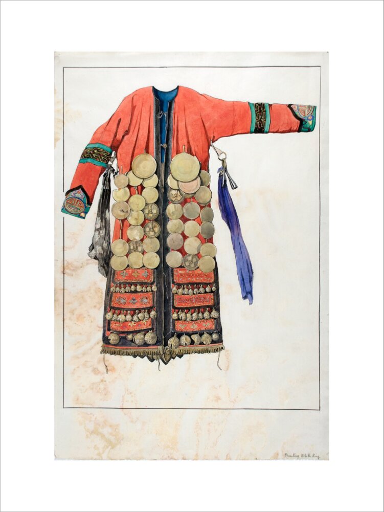 Watercolour of a Numinchen Shamaness costume - Art print