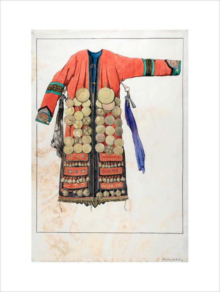 Watercolour of a Numinchen Shamaness costume - Art print