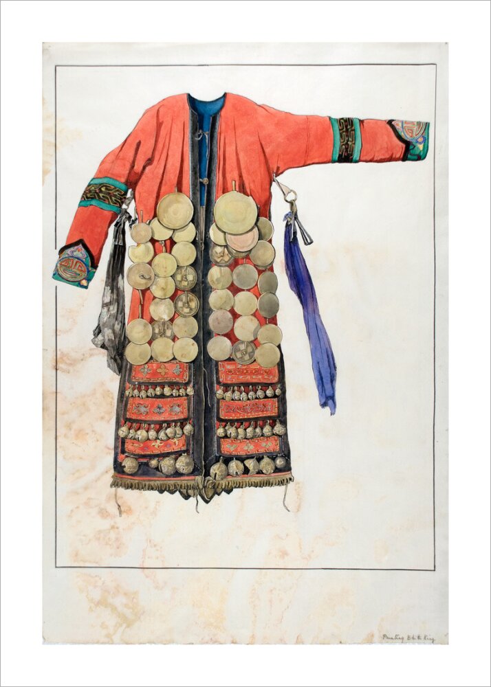 Watercolour of a Numinchen Shamaness costume - Art print