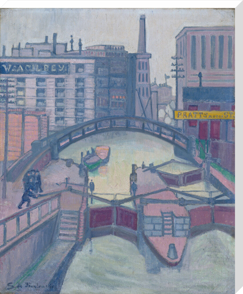 Lock on the Canal - Art print