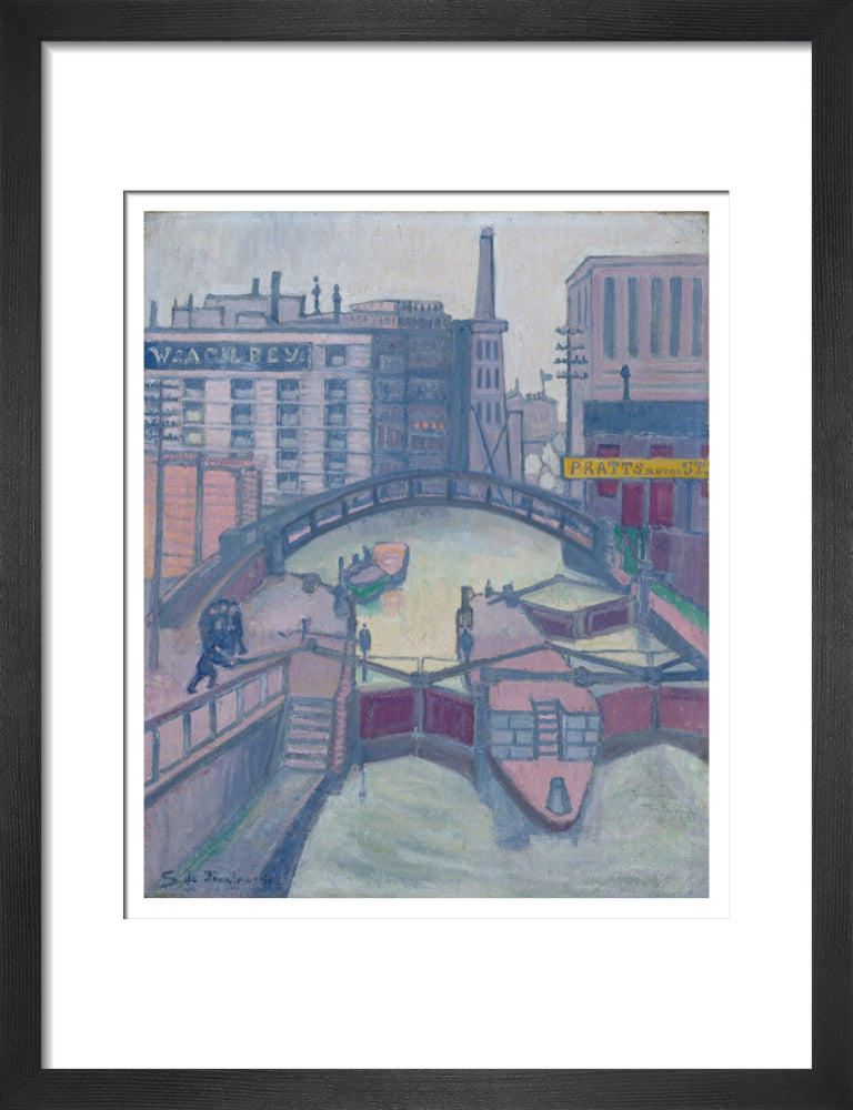 Lock on the Canal - Art print