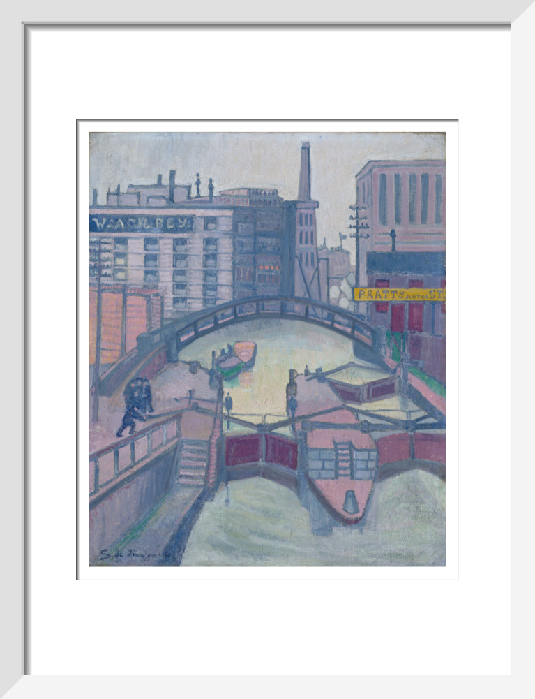 Lock on the Canal - Art print