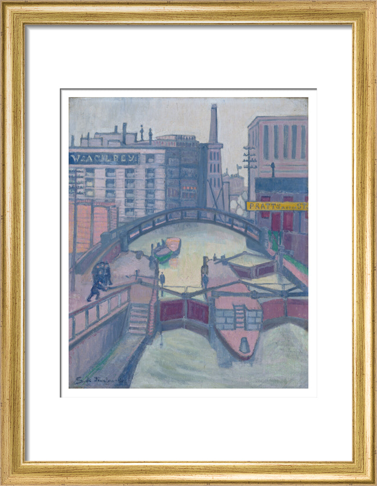 Lock on the Canal - Art print