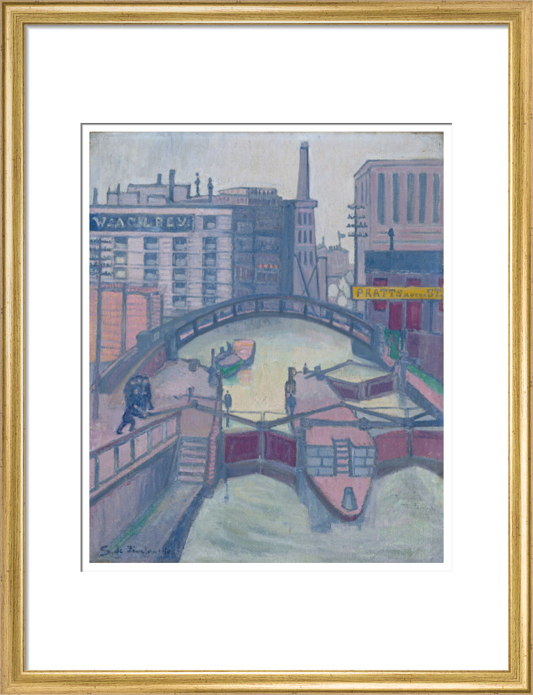 Lock on the Canal - Art print