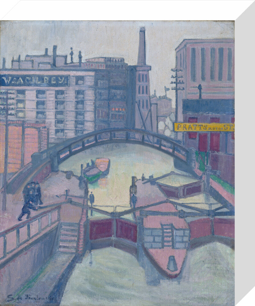 Lock on the Canal - Art print