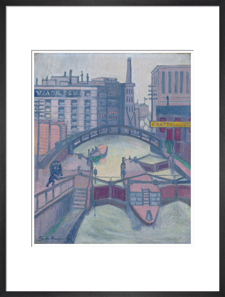 Lock on the Canal - Art print
