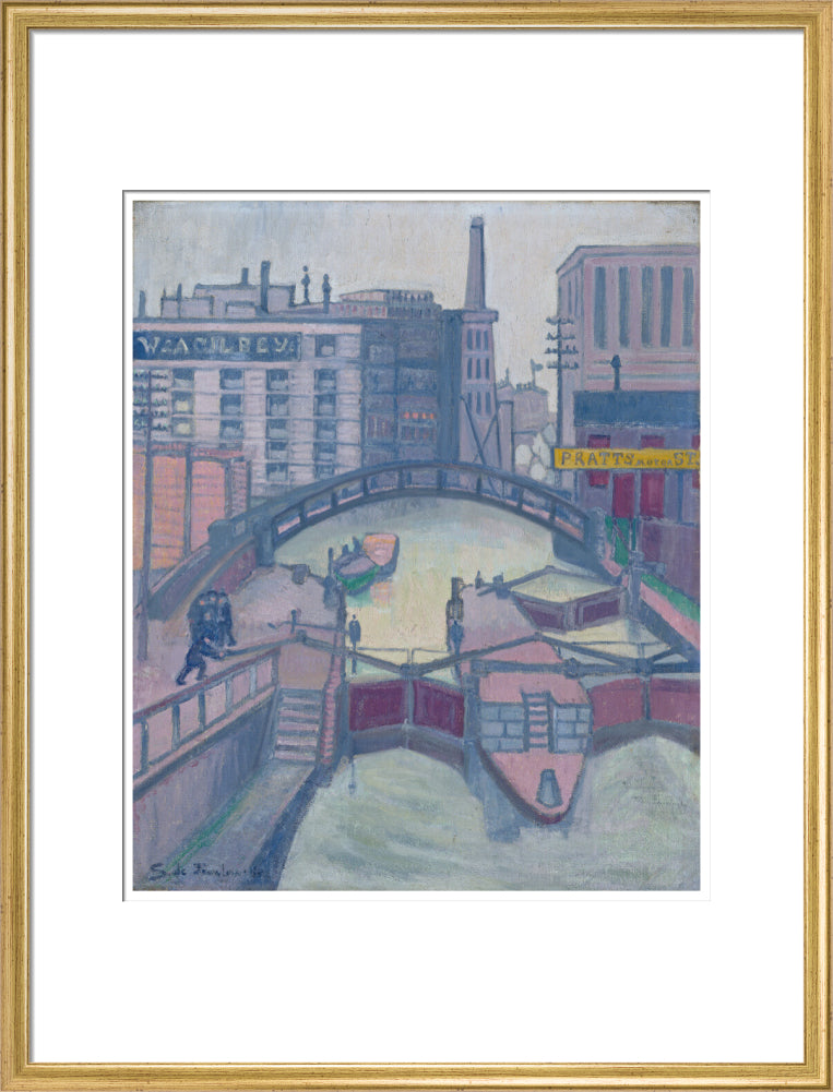 Lock on the Canal - Art print