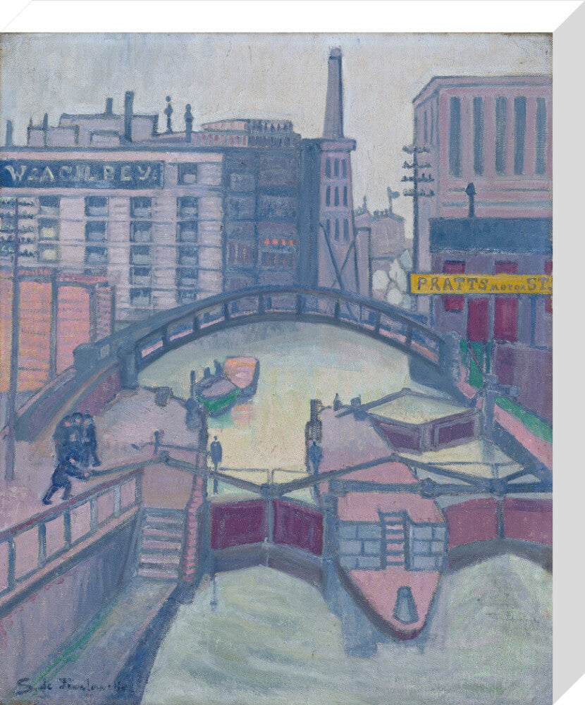 Lock on the Canal - Art print