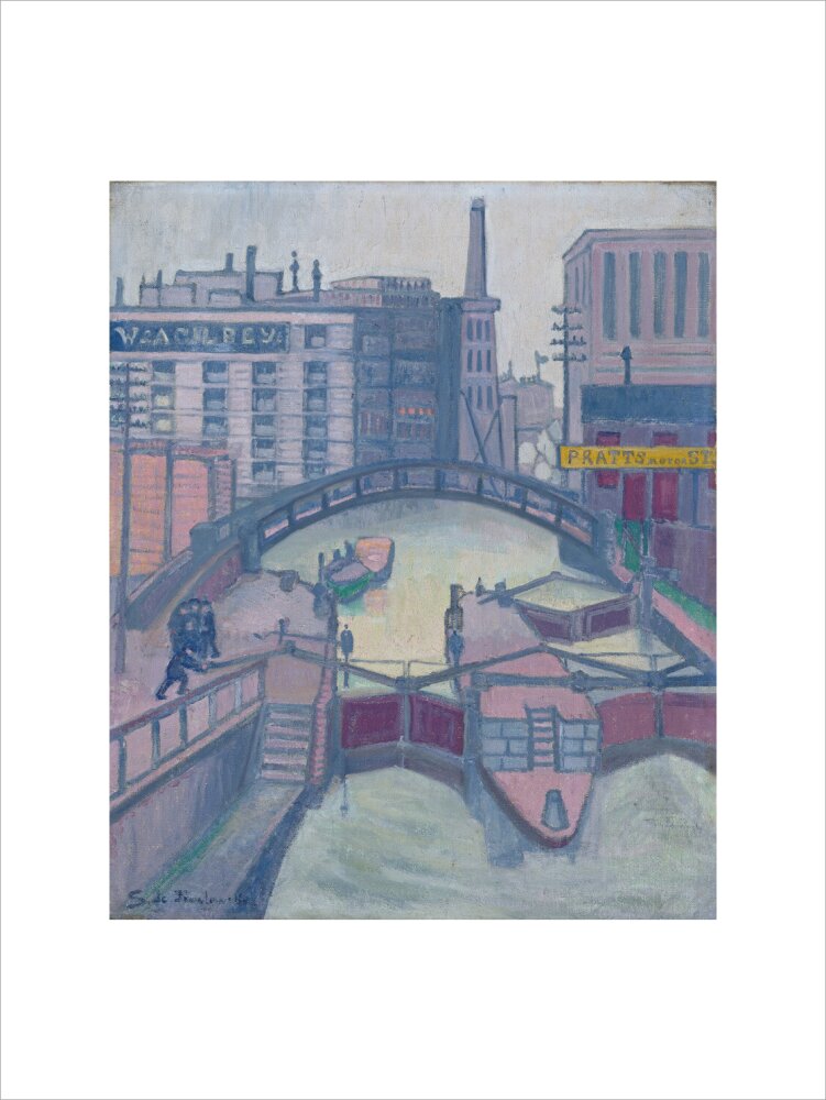 Lock on the Canal - Art print