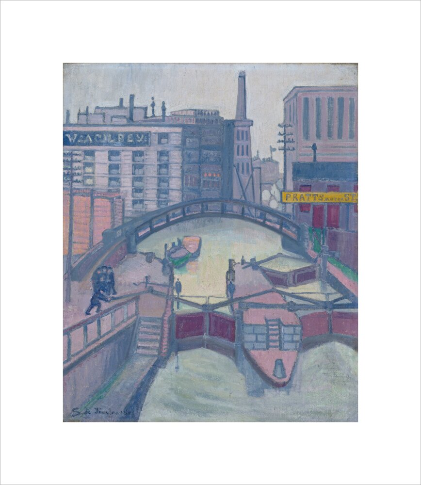 Lock on the Canal - Art print