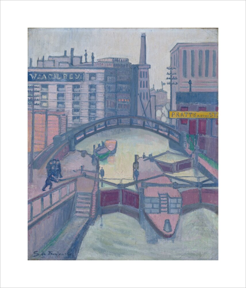 Lock on the Canal - Art print