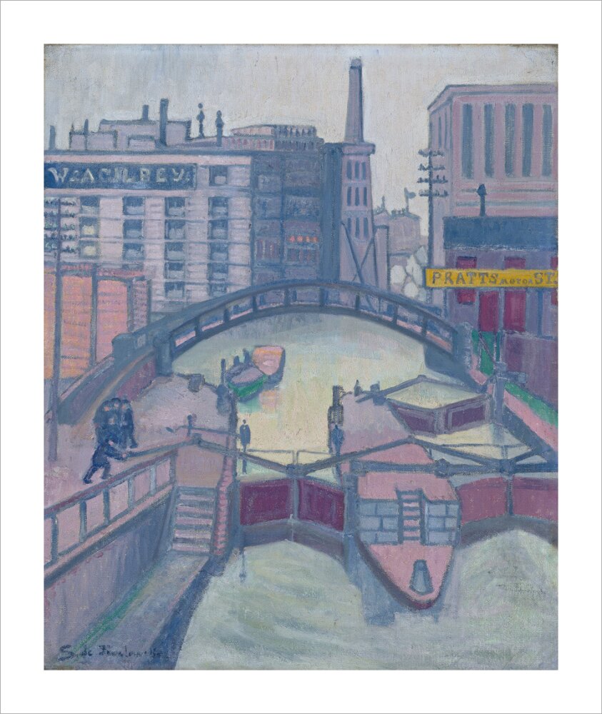Lock on the Canal - Art print