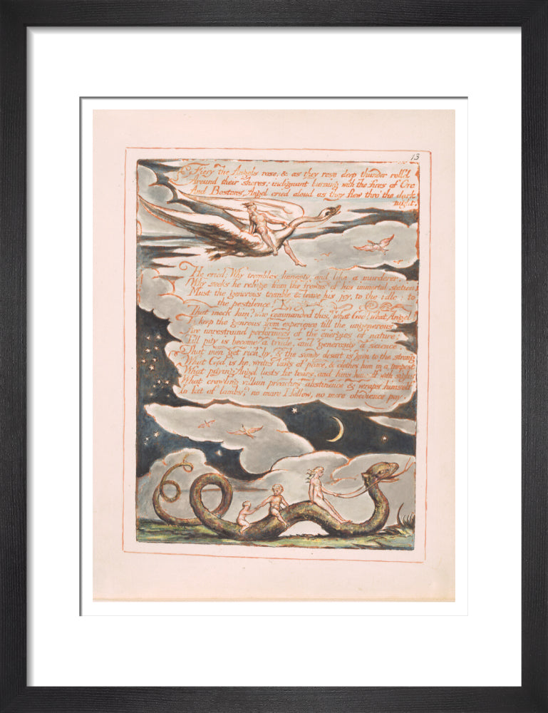 Fiery the Angels rose - Art print