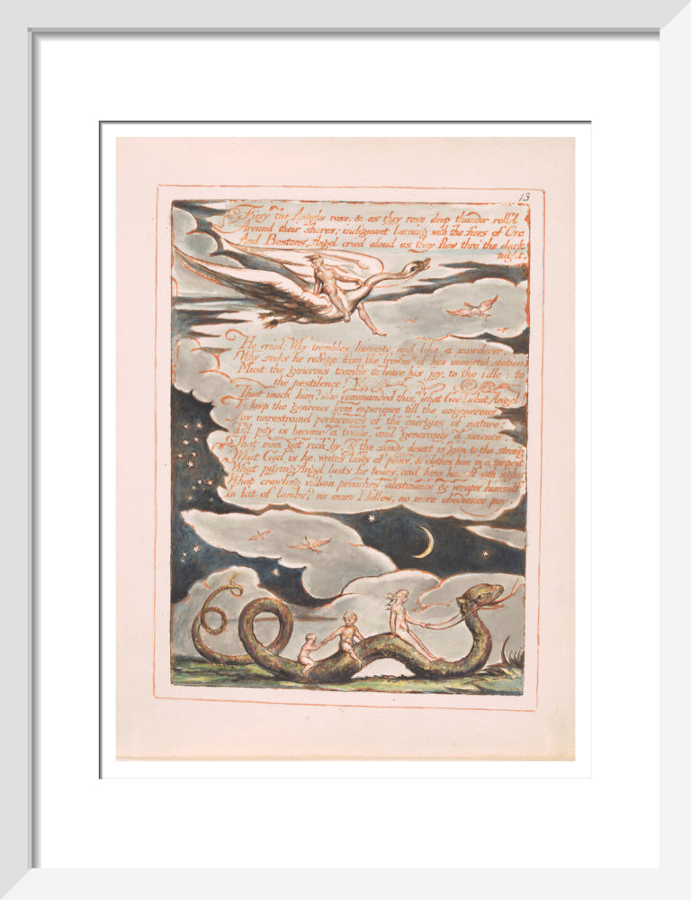 Fiery the Angels rose - Art print