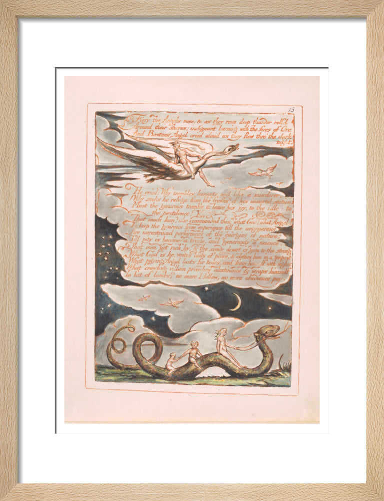 Fiery the Angels rose - Art print