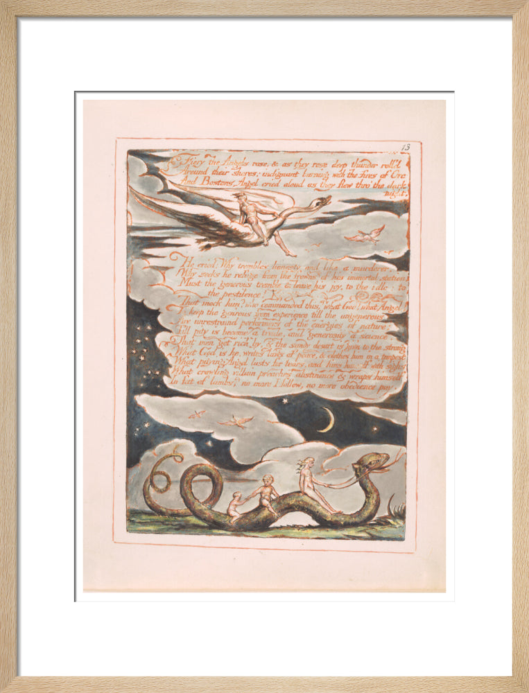 Fiery the Angels rose - Art print