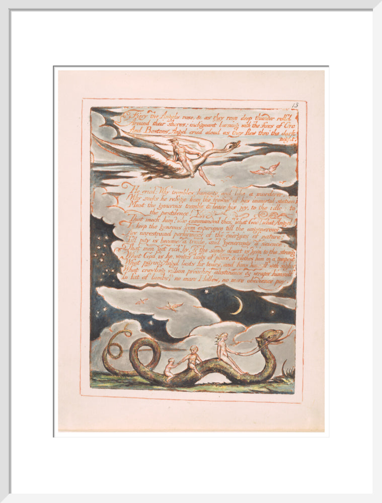 Fiery the Angels rose - Art print