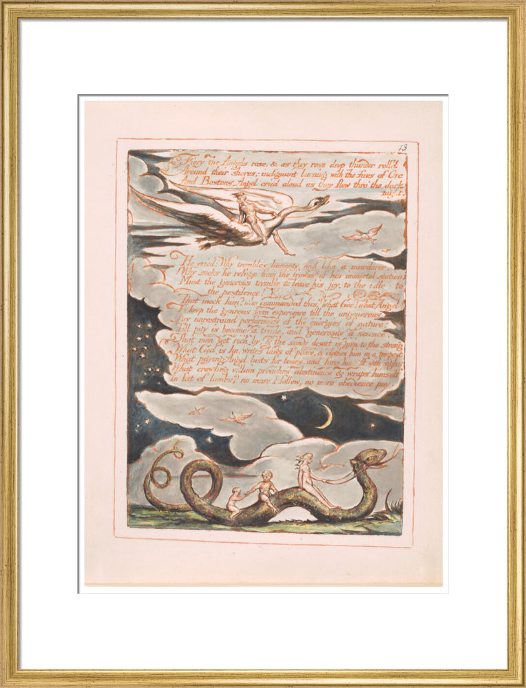 Fiery the Angels rose - Art print