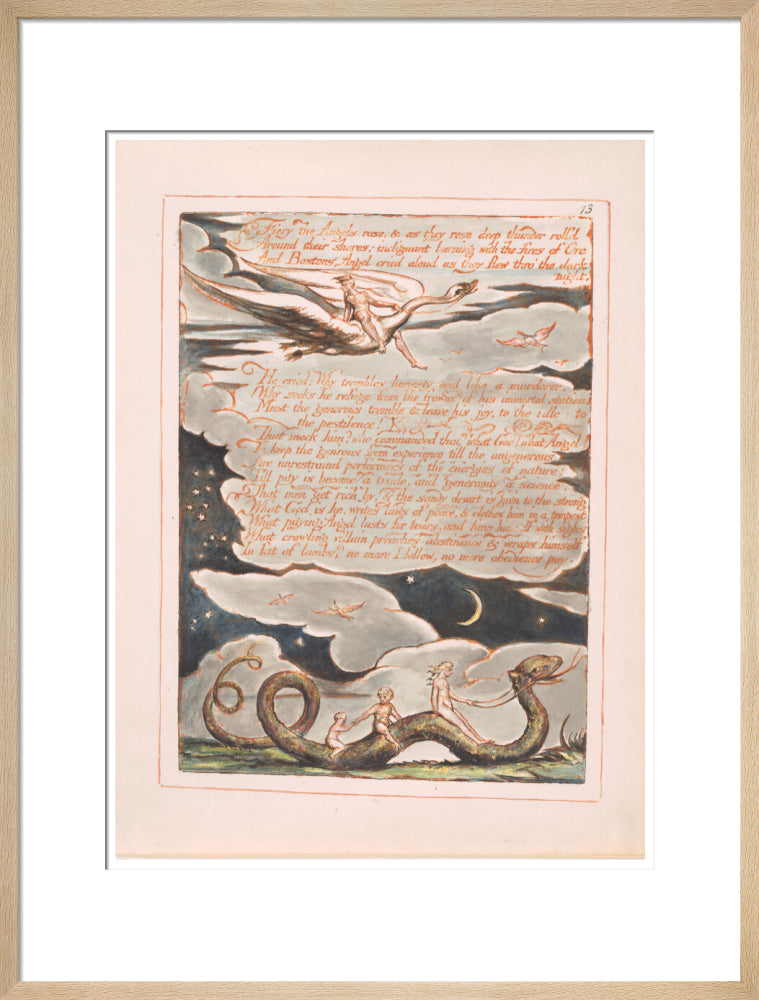 Fiery the Angels rose - Art print