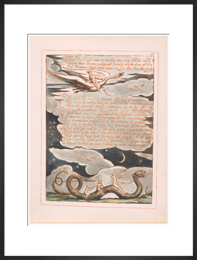 Fiery the Angels rose - Art print