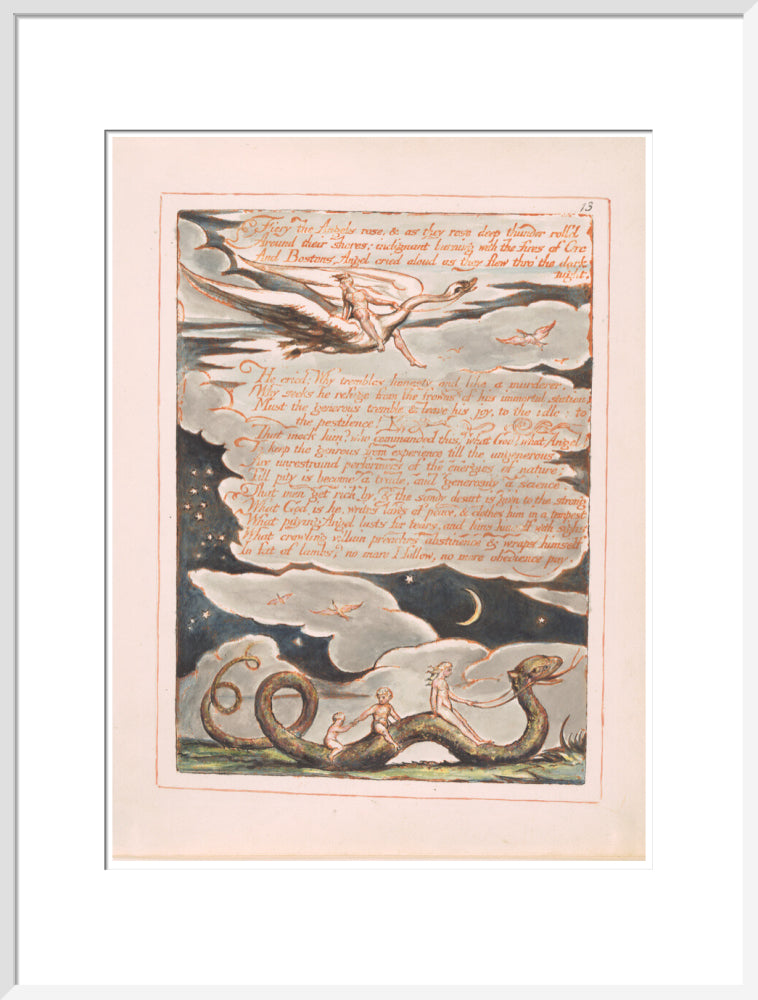 Fiery the Angels rose - Art print