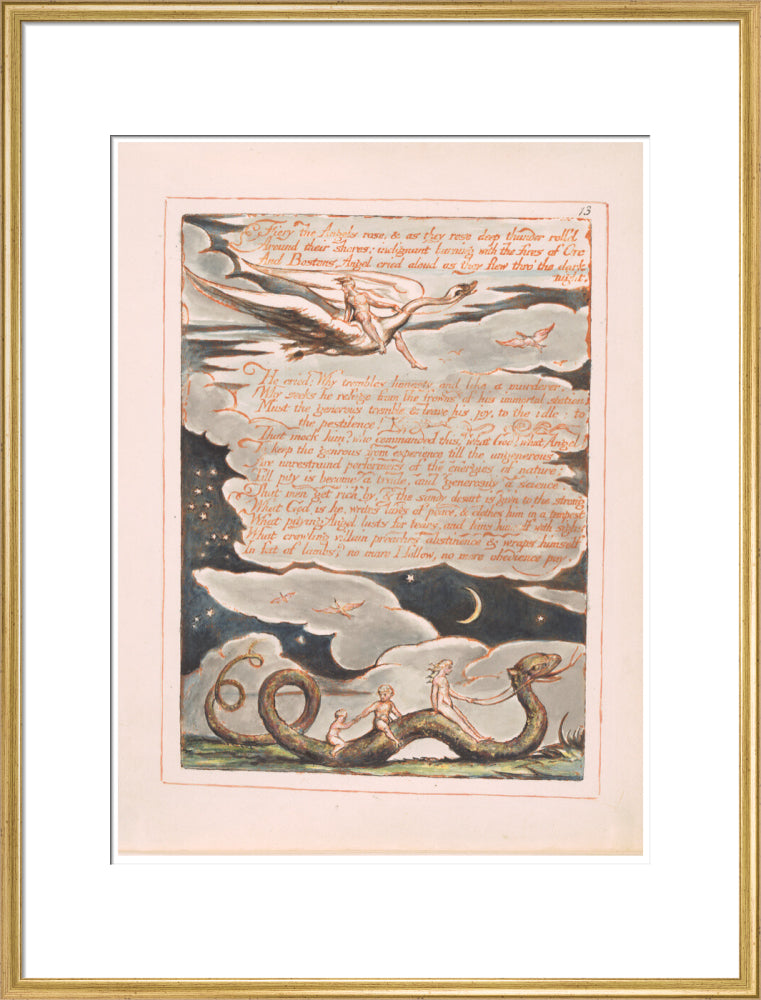 Fiery the Angels rose - Art print