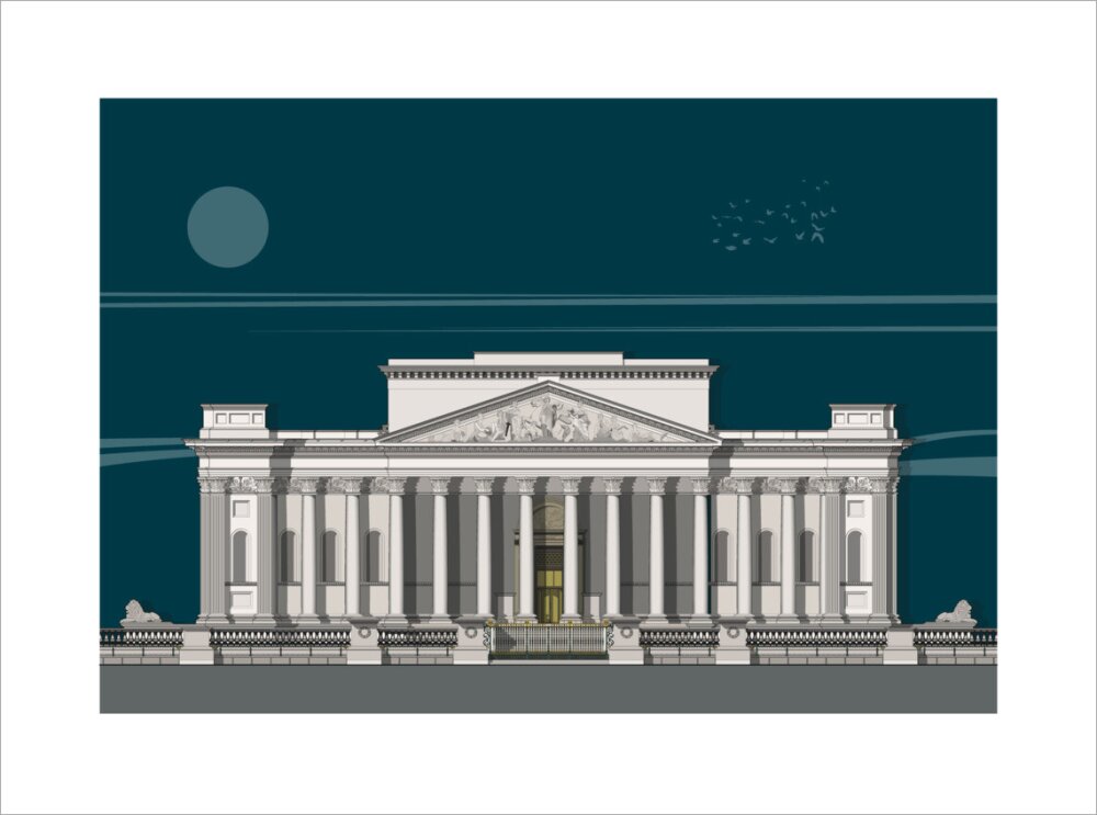 Fitzwilliam Museum Founder's Entrance - Art print