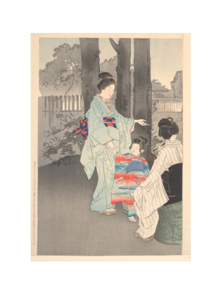 Bushclover at Ryoganji temple - Art print