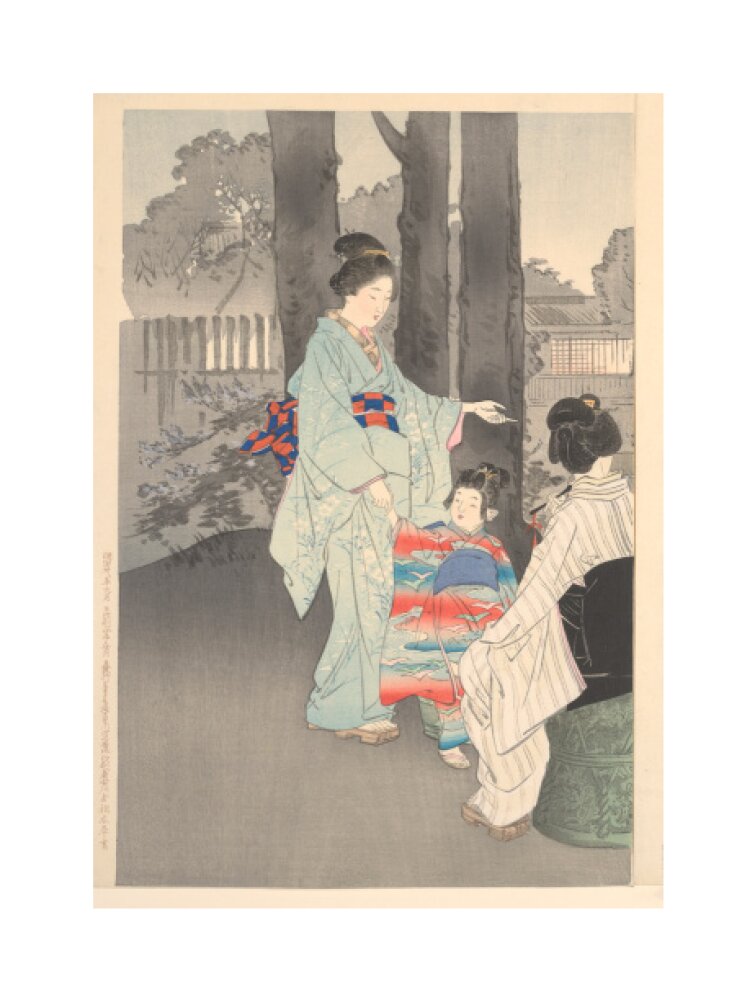 Bushclover at Ryoganji temple - Art print